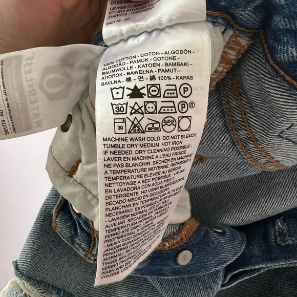 Levi’s 501 Skinny Jeans sz 25 - Picture 6 of 6